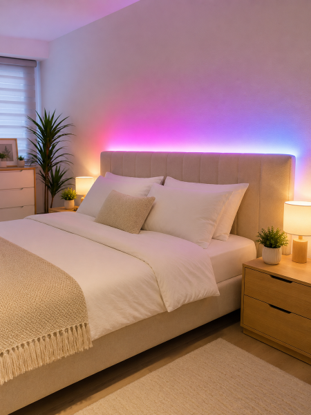 5050 SMD RGB LED Şerit 5 Metre Kumandalı Renkli TV Oda Masa Arkası Dekoratif Aydınlatma Seti