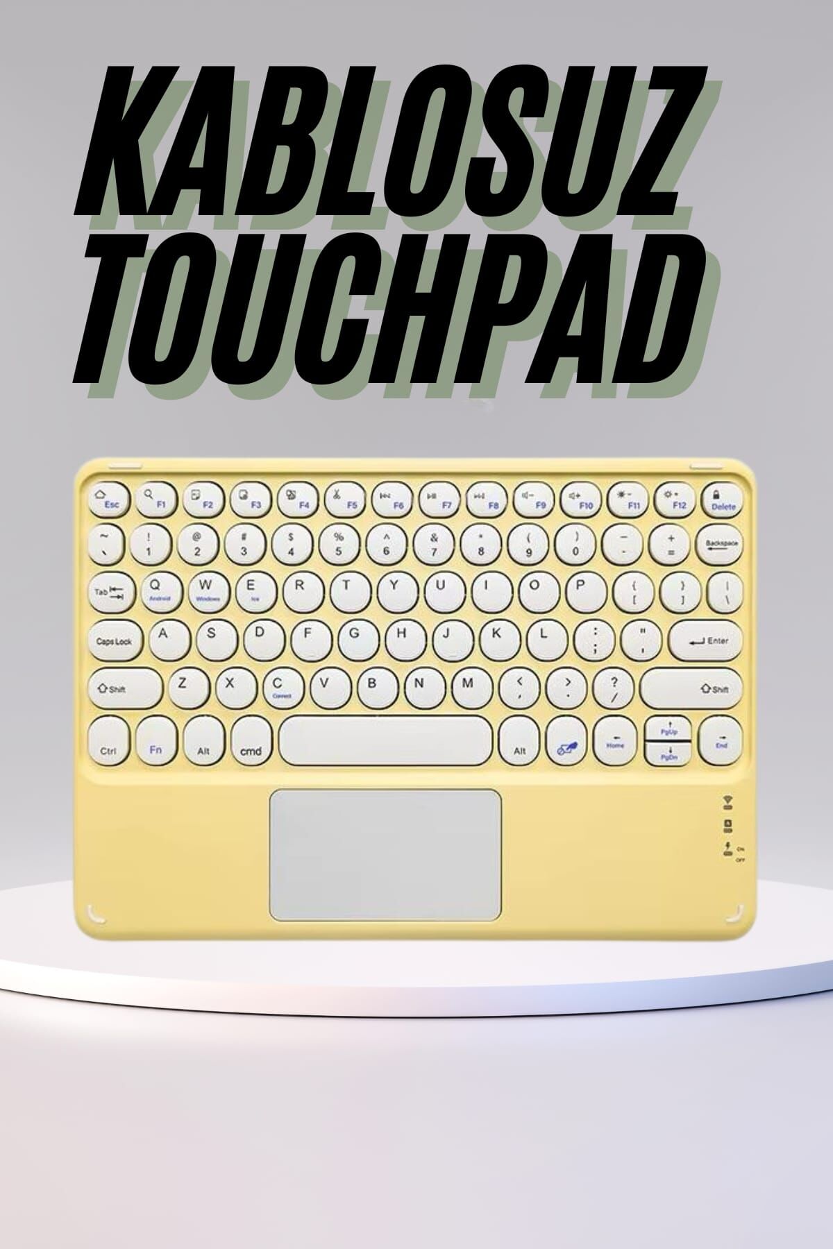 Profesyonel Wifi Q Klavye Bluetooth Klavye Touchpad 10.8 Inç