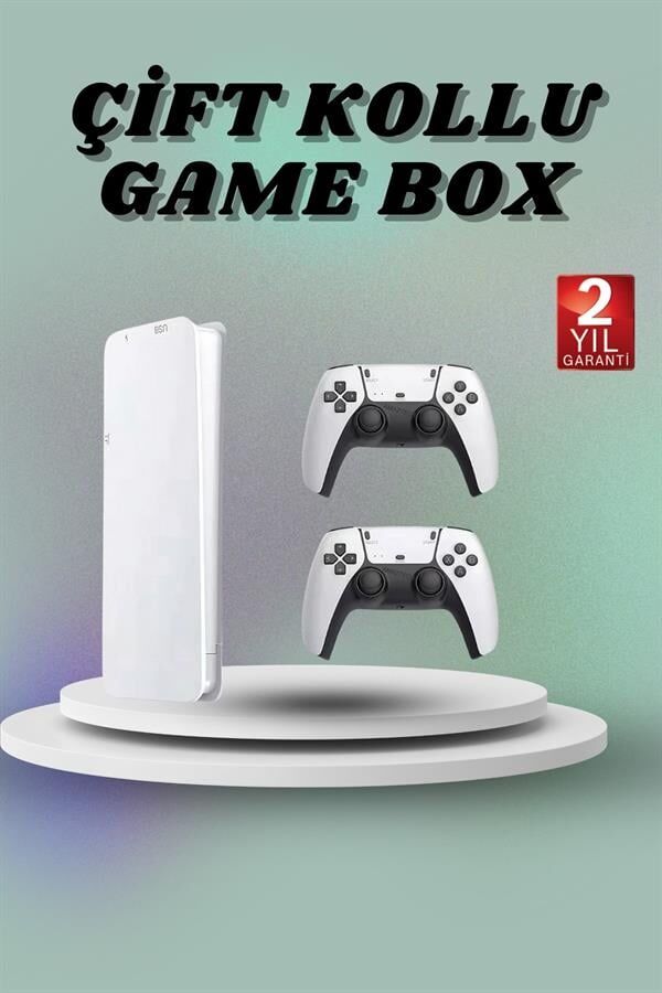 Game Box 3D Çift Oyun Kollu 4K HD Ekran 20000'den Fazla Oyun Seçeneği 2.4G Kablosuz - Lisinya