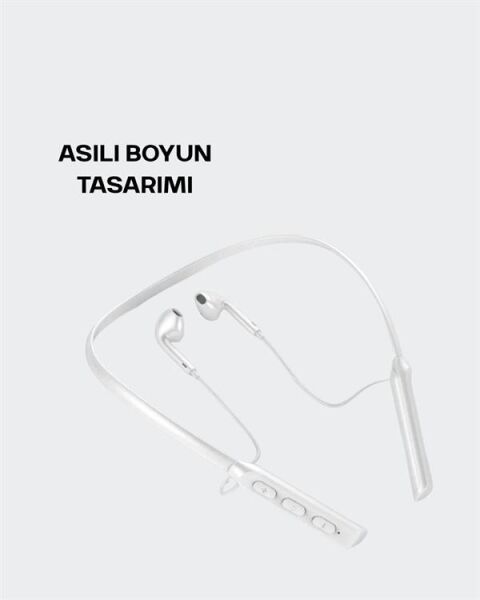 Uzun Pil Ömürlü Kablosuz Kulaklık – Boyun Askılı, 100 Saat Kullanım
