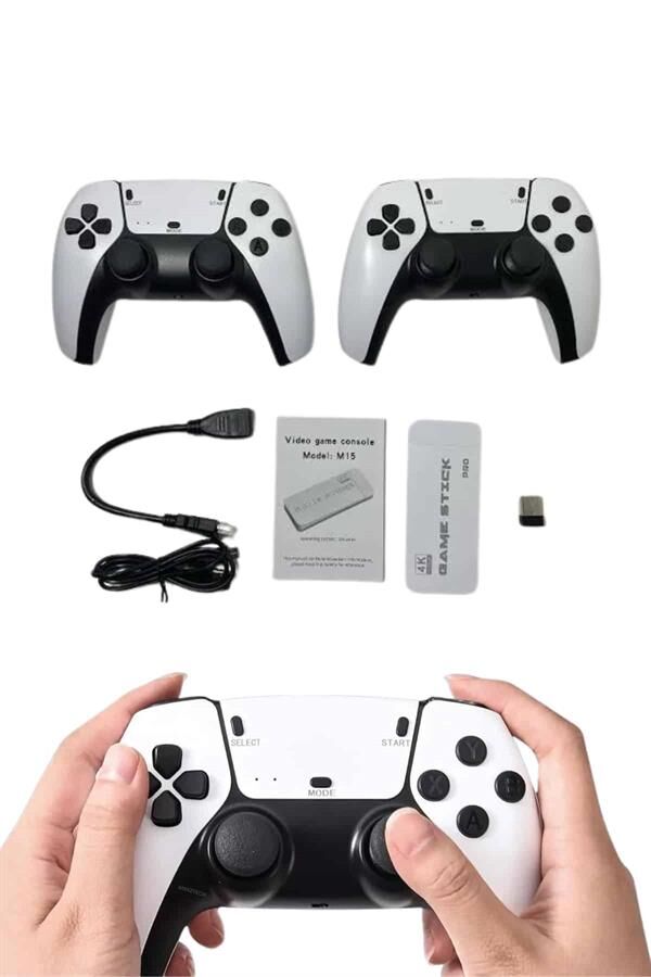 Game Stick 4K Retro Çift Kollu Atari Oyunlari +20000 Oyunlu Konsol Nostalji - Lisinya