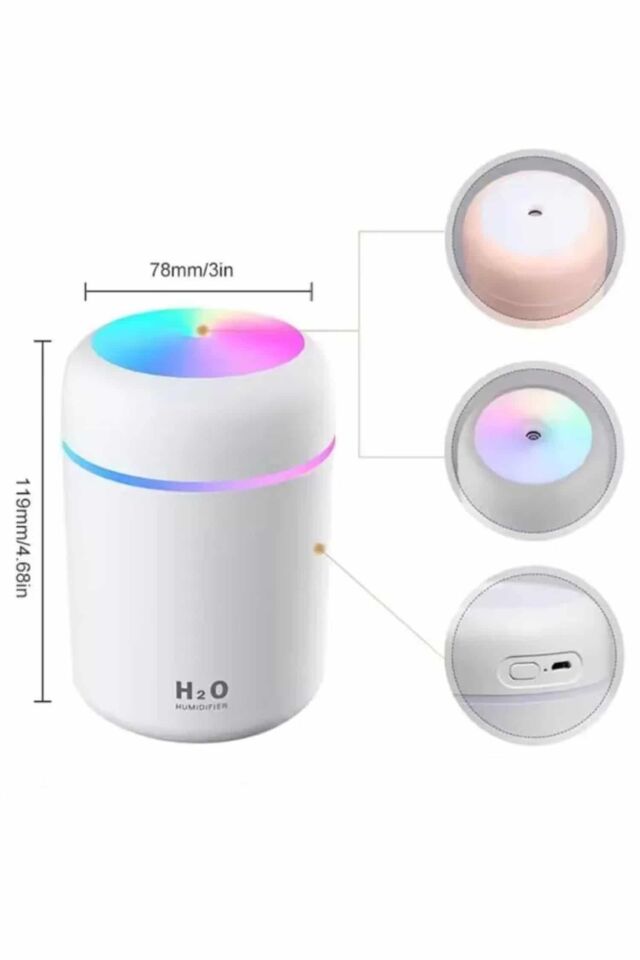 Hava Nemlendirici Buhar Makinesi Led Işıklı USB Dekoratif Nemlendirici - Lisinya