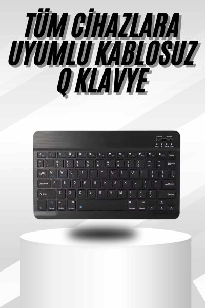 Kablosuz Bluetooth Bağlantılı Taşınabilir Q Klavye Tüm Cihazlara Uyumlu