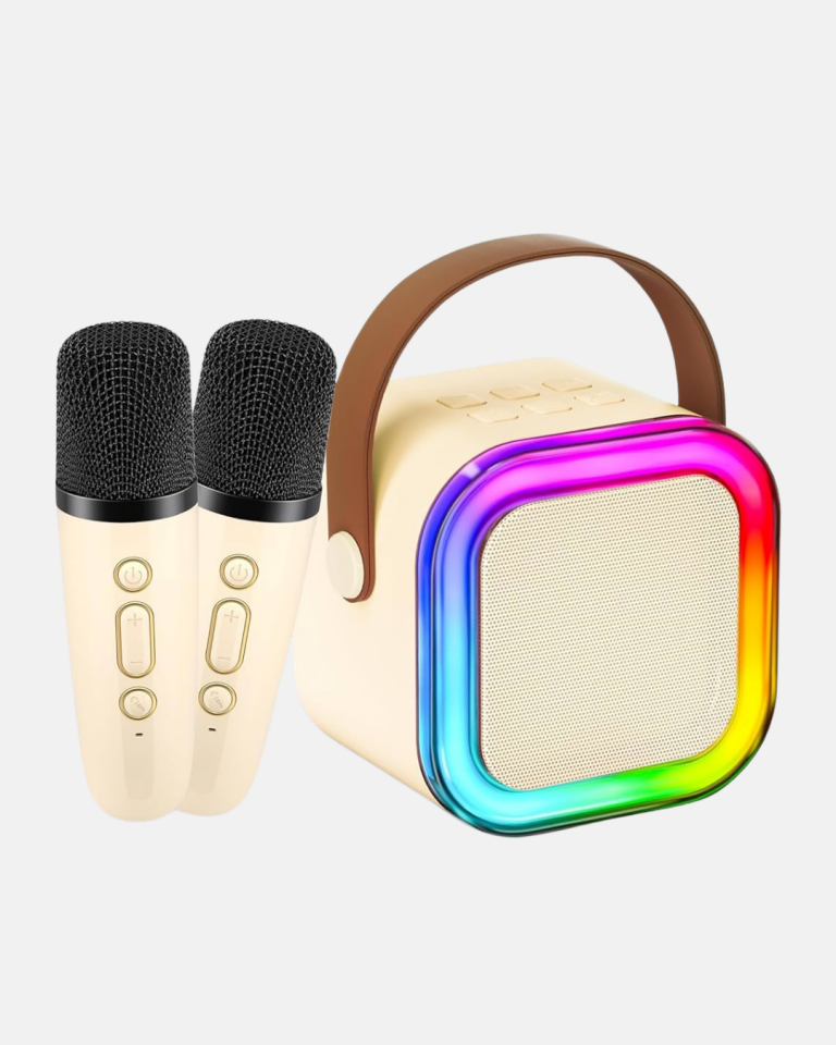 Karaoke Hoparlör Taşınabilir Çift Mikrofonlu ve LED Işıklı Bluetooth 5.0 - Lisinya