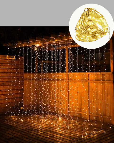 3x3 Metre Şelale LED Perde Işık İç Dış Mekân Dekorasyonu - Lisinya