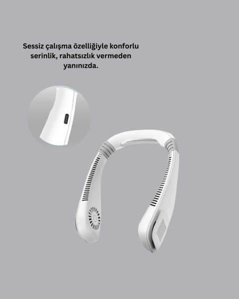 Esnek Silikon Tasarımlı Taşınabilir Kişisel Fan