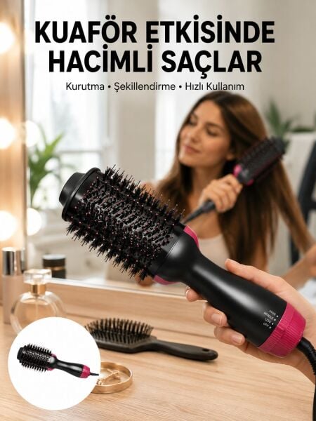 Fön Tarak 1200 W Saç Şekillendirici Saç Düzleştirici Saç Kurutma Yeni Nesil - Lisinya