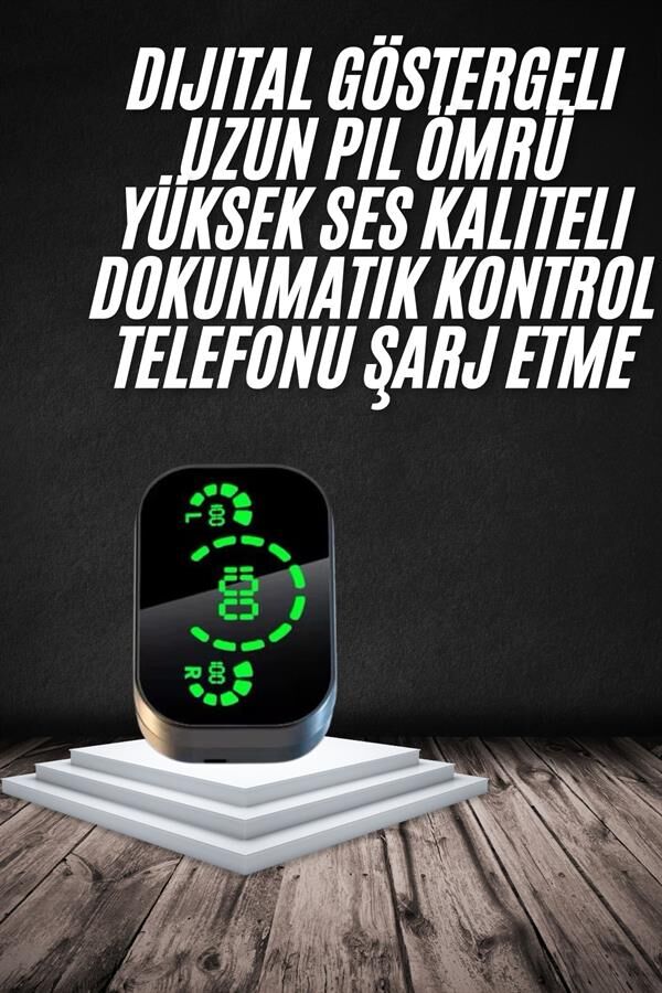 Yeni Nesil Bluetooth Kulaklık Çağrı Cevaplayabilen Dijital Göstergeli Powerbankli - Lisinya