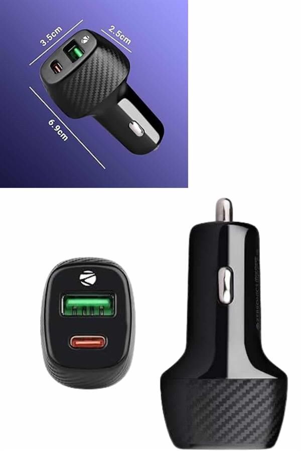 38W USB Type-C Girişli Oto Çakmaklık Araç İçi Hızlı Şarj Çakmaklık Şarj Aleti - Lisinya