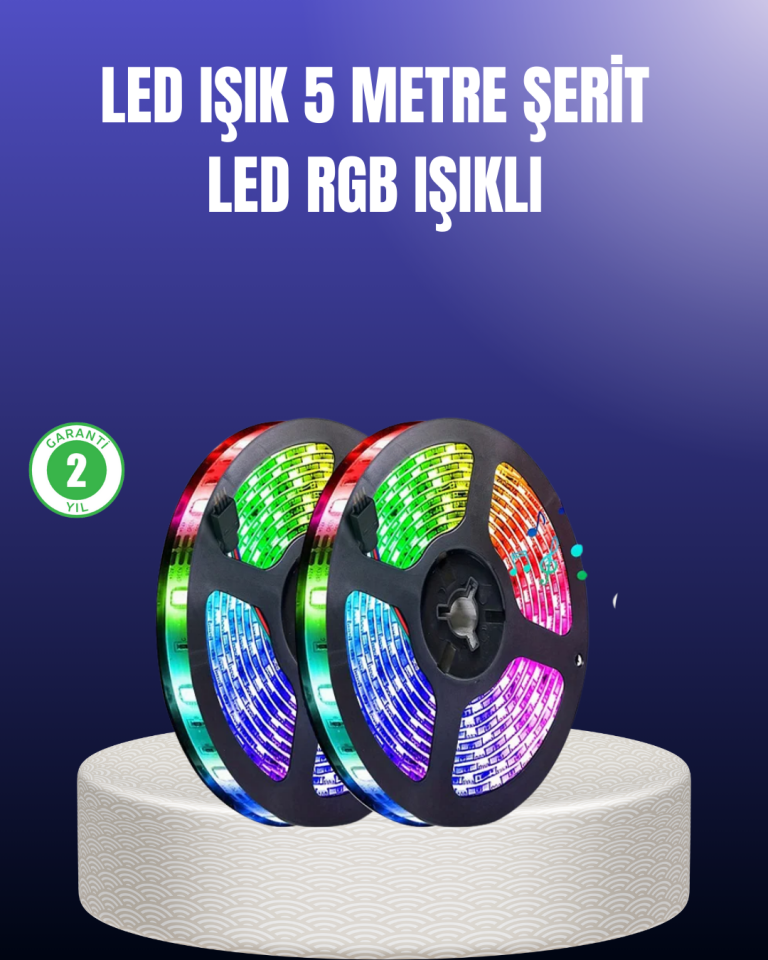 Enerji Tasarruflu RGB Şerit LED 5 Metre - Lisinya