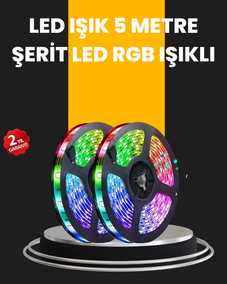 5 Metre Kumandalı Su Geçirmez Şerit LED - Lisinya