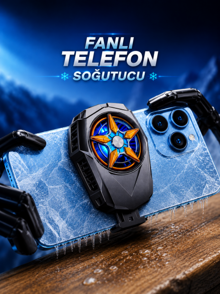 Fanlı Radyatör Soğutucu Telefon Soğutucu Tüm Telefonlara Uyumlu - Lisinya