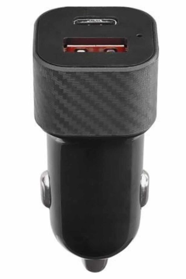 YamanHobi 38W PD Hızlı Şarj Araç Şarj Cihazı Type-C + USB Çift Çıkışlı 3A Çakmaklık Adaptörü