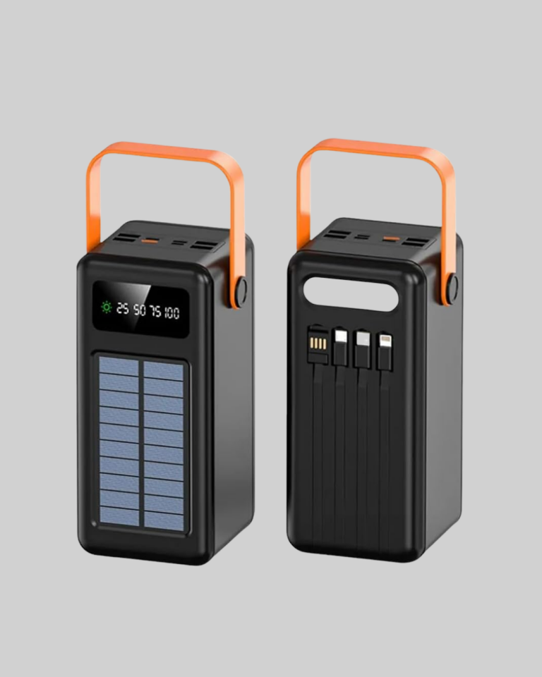 80000 mAh Solar Powerbank Göstergeli Fenerli Hızlı Şarj Taşınabilir Şarj Cihazı - Lisinya