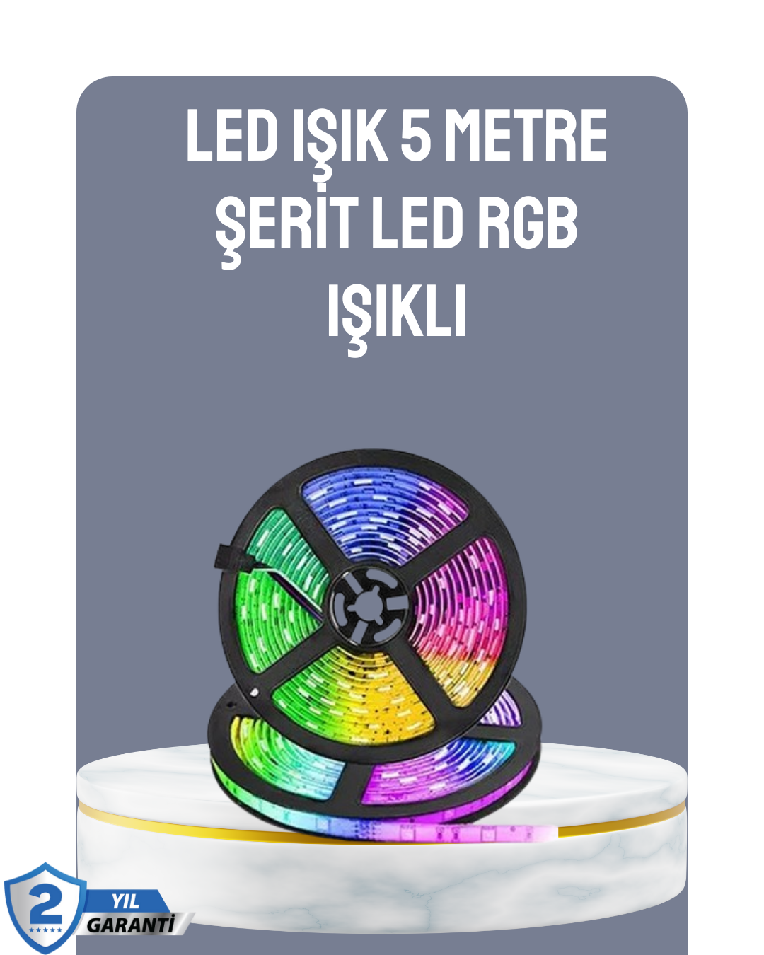 Kumandalı 5 Metre Şerit LED Dekoratif Aydınlatma - Lisinya