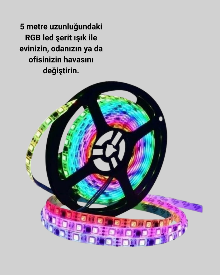 Kumandalı 5 Metre Şerit LED Dekoratif Aydınlatma - Lisinya