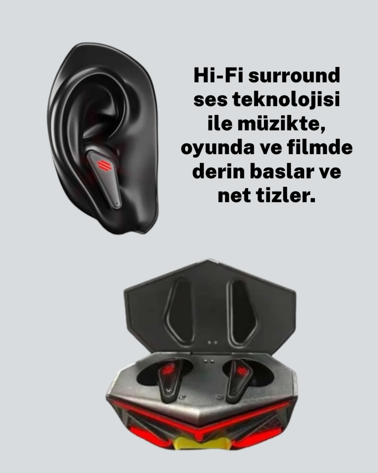 Led Işıklı Kablosuz Gaming Kulaklık Ergonomik Tasarım - Lisinya