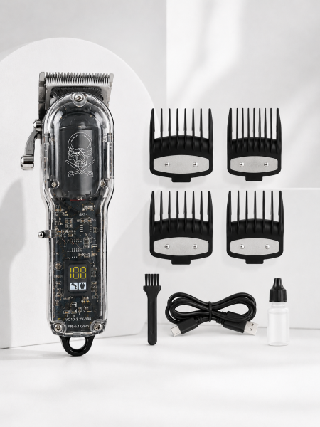 Erkek Saç Tıraş Makinesi Ayarlanabilir Bıçaklı 4 Taraklı 180 Dakika Kullanımlı LCD Ekranlı Şarjlı - Lisinya