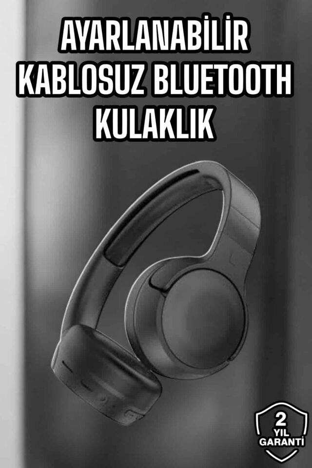 Kulak Üstü Kablosuz Bluetooth Kulaklık Gürültü Önleyici Uzun Şarj Süreli-Beyaz