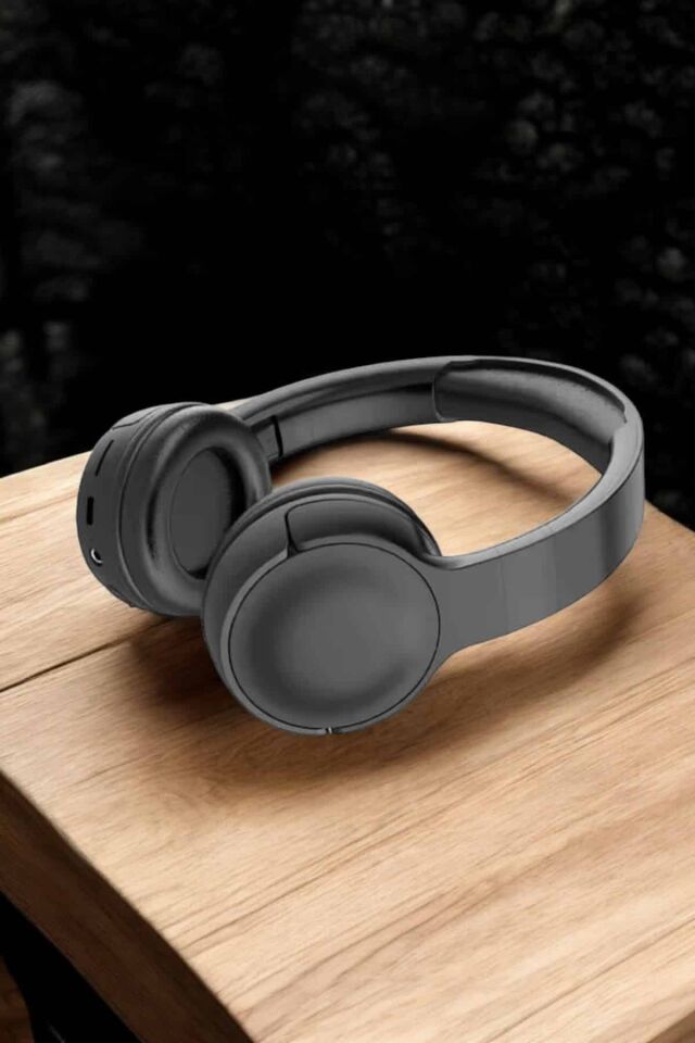 Kablosuz Bluetooth Kulaklık ANC/ENC Destekli Kulak Üstü Yüksek Ses Kaliteli -Mavi
