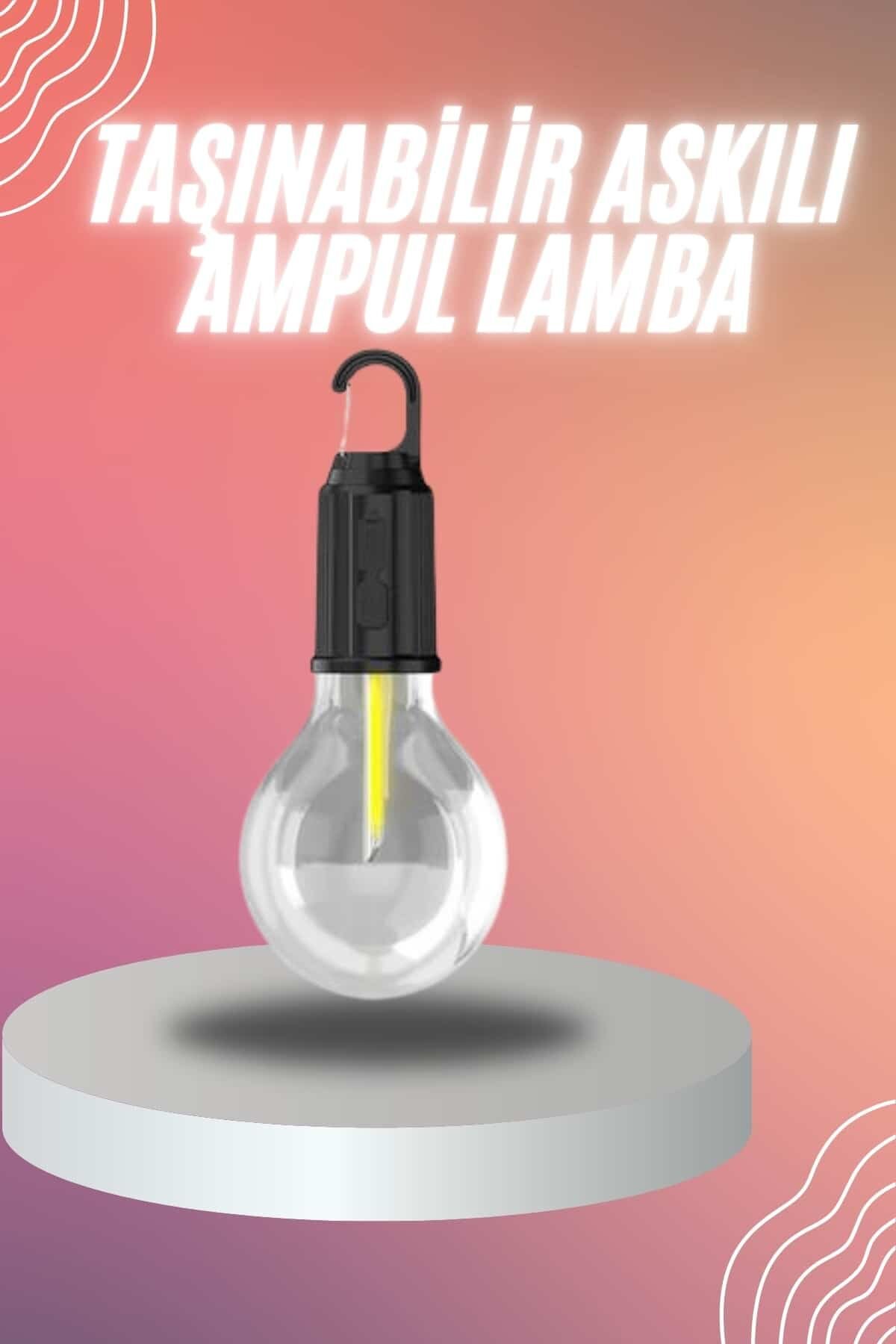 Şarjlı Dekoratif Kamp Lambası Askılı Ampul Led Işık Type-C Girişli - Lisinya