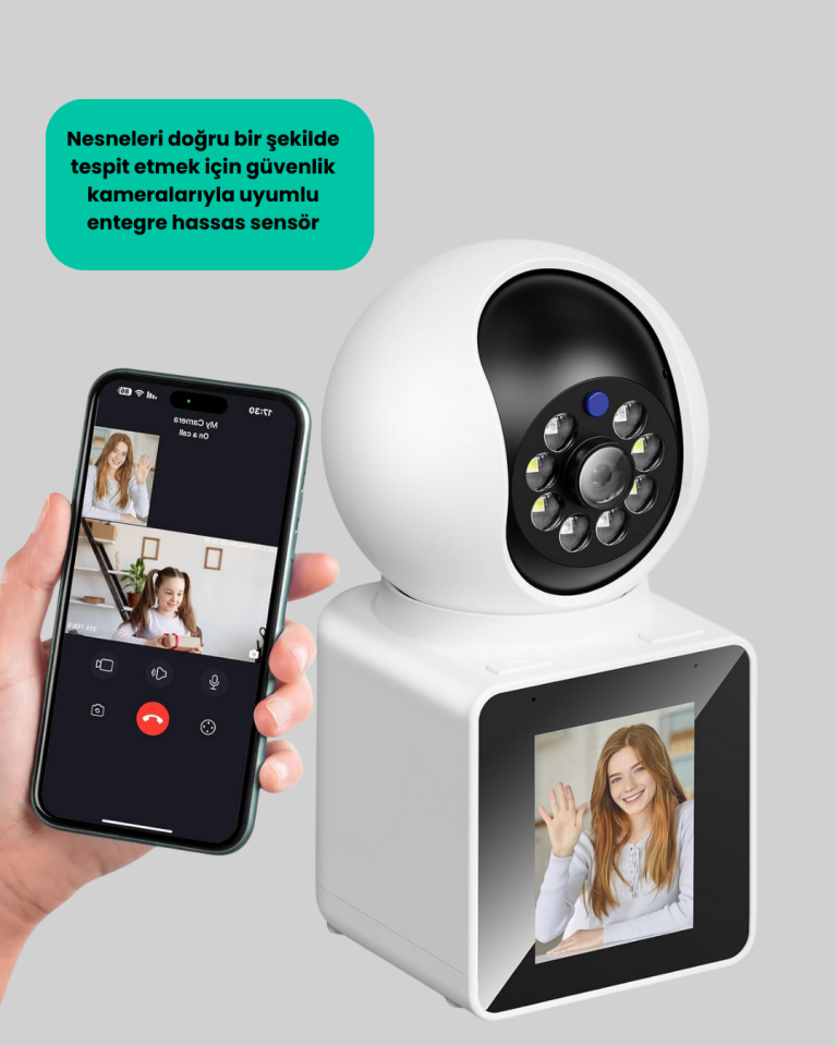 WiFi İç Mekan Kamera 2K Gece Görüşlü Çift Yönlü Görüntü Konuşma Destekli - Lisinya