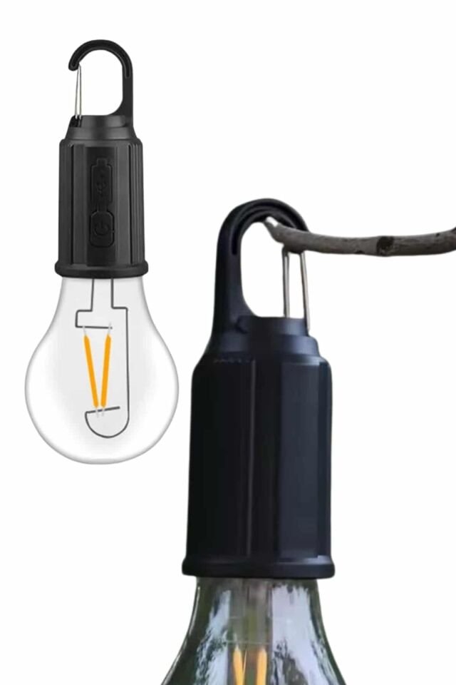 Taşınabilir Şarjlı Led Ampul Askılı Lamba Kamp Bahçe Lambası - Lisinya