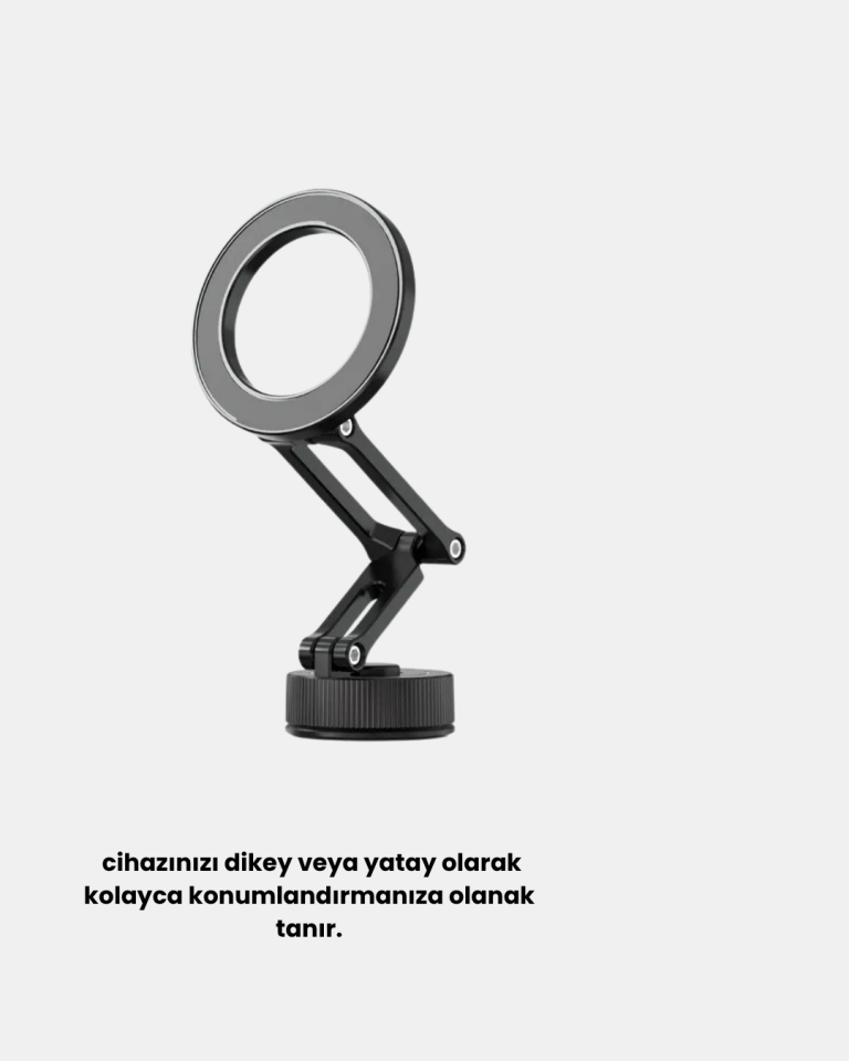 Manyetik Katlanabilir Araç Telefon Tutucu – MagSafe Uyumlu, 360° Ayarlanabilir, Güçlü Mıknatıs - Lisinya