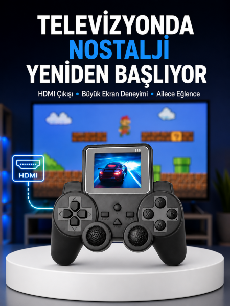 S10 Gamepad HDMI TV Bağlantılı 520 Klasik Retro Oyun 2025 Seri Orijinal Yeni Nesil - Lisinya