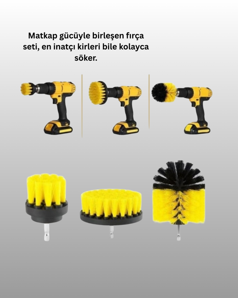 Matkap Ucu Temizlik Fırçası Seti Ev ve Araç İçin - Lisinya