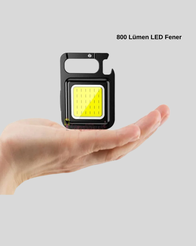 USB Şarjlı 800 Lümen LED Fener – Mini Boy, 3 Işık Modlu, Anahtarlık Tipi El Feneri - Lisinya