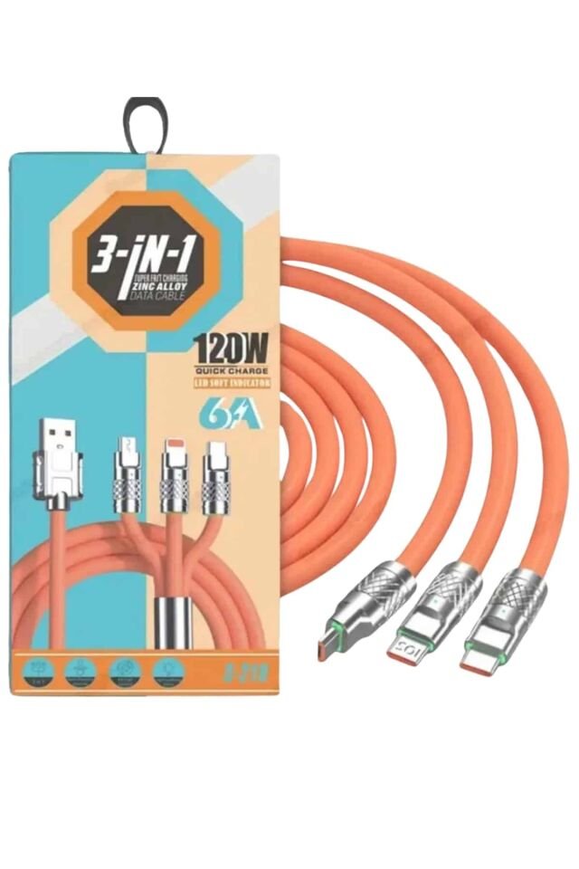 YamanHobi 120W Type-C Hızlı Şarj Kablosu 180° Döner Başlıklı Data Kablosu