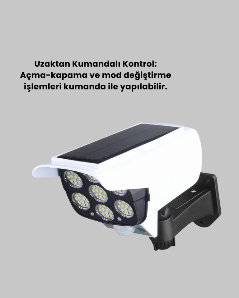 YamanHobi Kamera Görünümlü Solar LED Duvar Lambası 6 SMD 3 Modlu