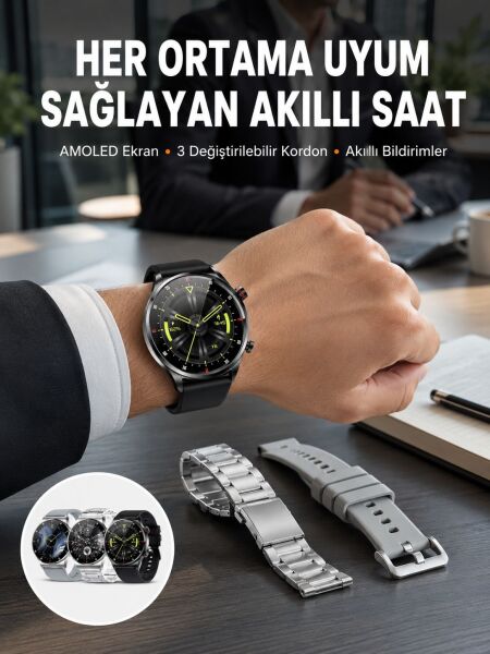 Akıllı Saat Adımsayar Nabız Ölçer Titreşim Özellikli Çağrı Cevaplama Sosyal Medya Yeni Nesil - Lisinya