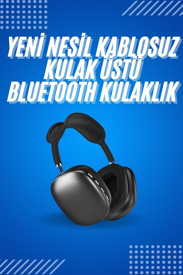 2025 Model Kulak Üstü Kablosuz Bluetooth Kulaklık Gürültü Azalta Uzun Pil - Lisinya