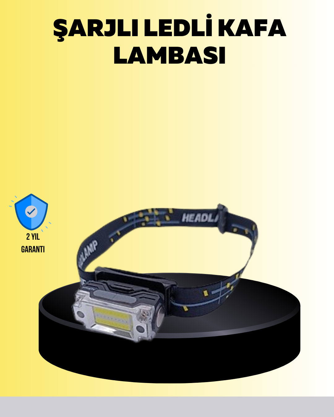 Kafa Lambası Led Fener Pratik Taşınabilir Ayarlanabilir USB Şarjlı - Lisinya