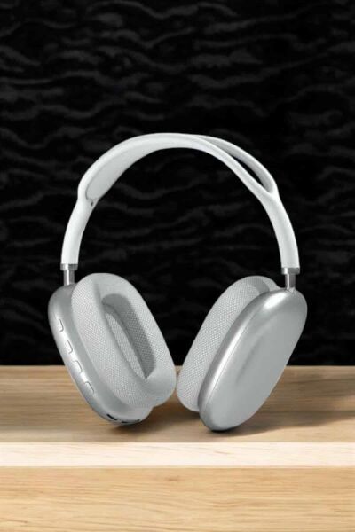 P9 Plus Kablosuz Kulak Üstü Bluetooth Kulaklık Beyaz Mikrofonlu Kulaküstü Kablosuz Kulaklık - Lisinya