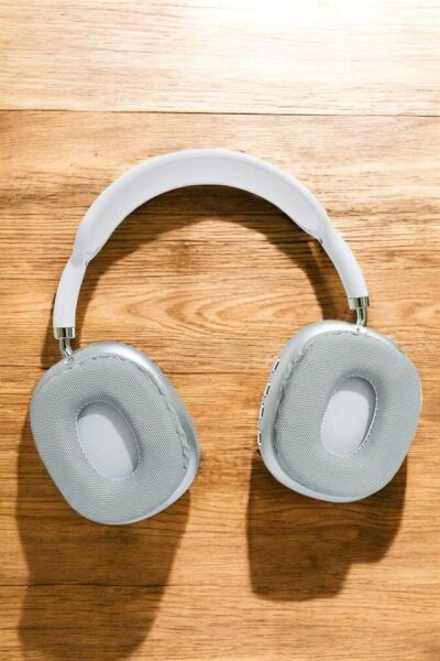 P9 Plus Kablosuz Kulak Üstü Bluetooth Kulaklık Beyaz Mikrofonlu Kulaküstü Kablosuz Kulaklık - Lisinya