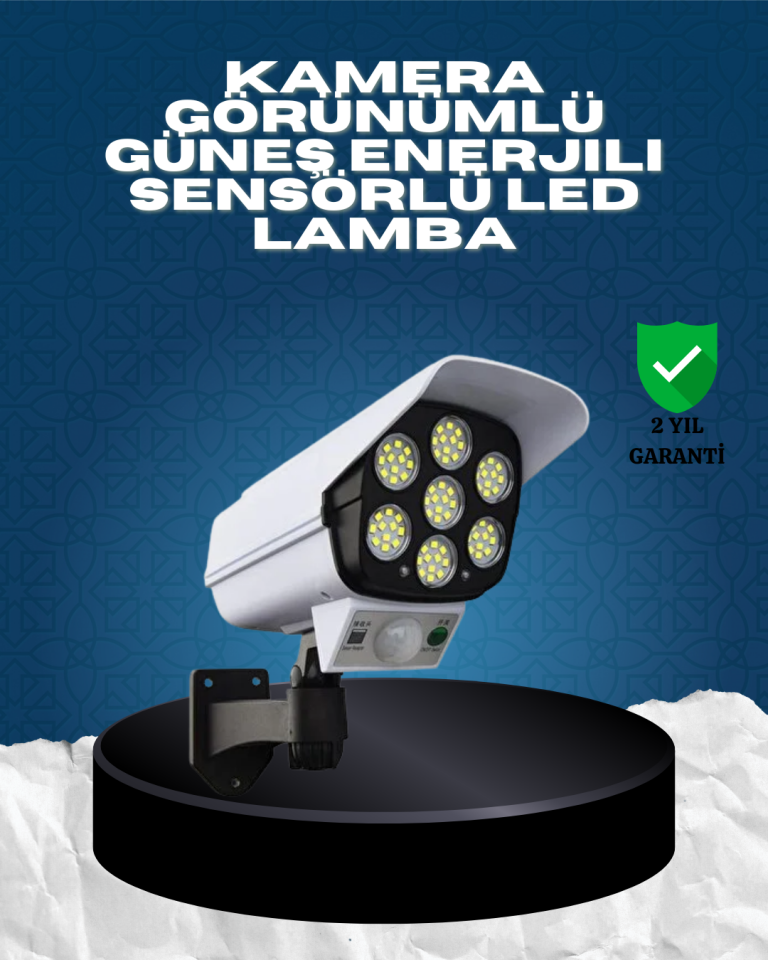YamanHobi Kamera Görünümlü Solar LED Duvar Lambası 6 SMD 3 Modlu