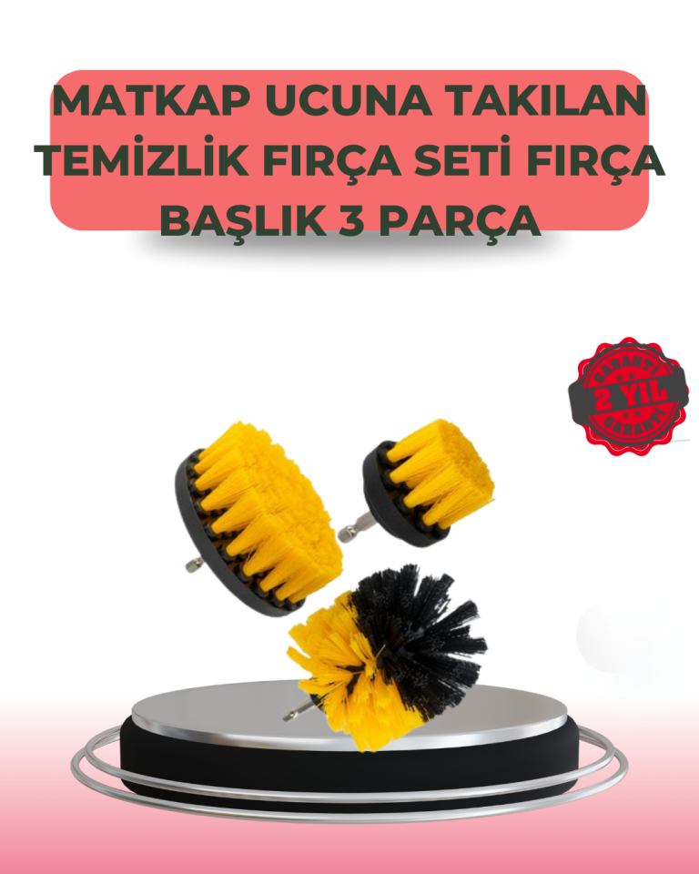 3 Parça Matkap Ucu Temizlik Fırçası Dayanıklı Naylon Kıllı - Lisinya