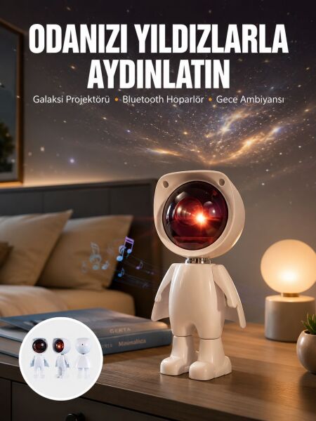 Projeksiyon Güneş Lambası Astronot Gün Batımı Projektör LED Işıklı Yeni Nesil - Lisinya