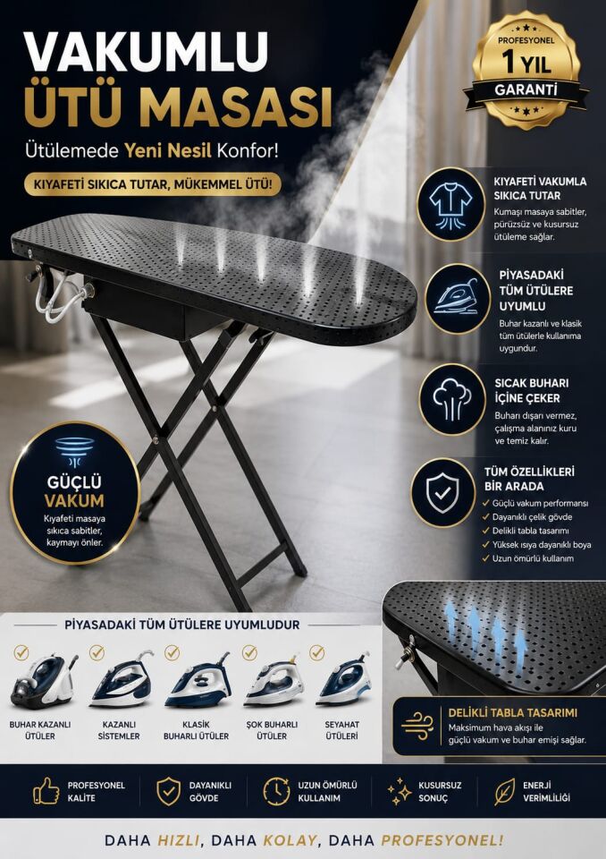 Vakumlu Ütü Masası