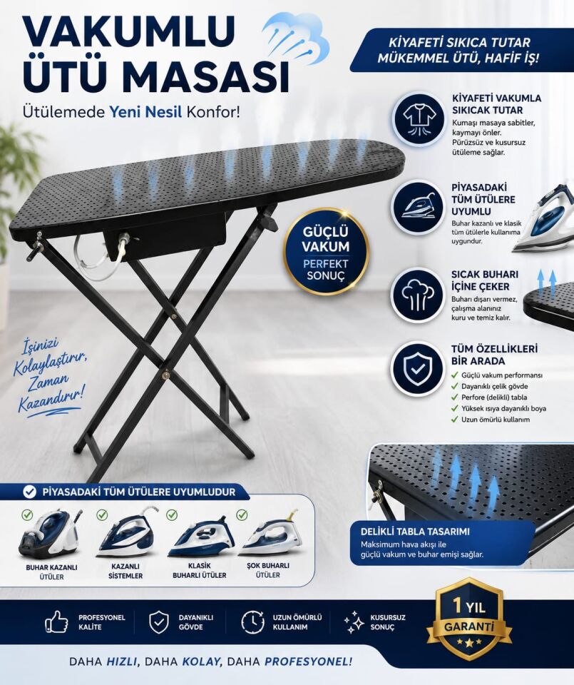Vakumlu Ütü Masası