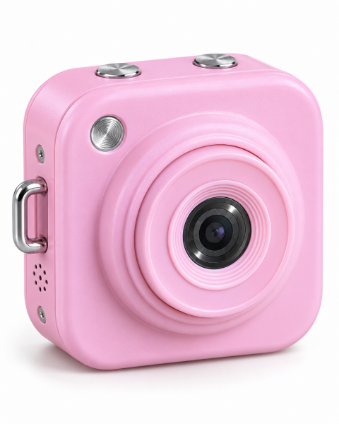 Pembe Renk 2,01 İnç Ekranlı Taşınabilir Mini Dijital Fotoğraf Makinesi - Lisinya
