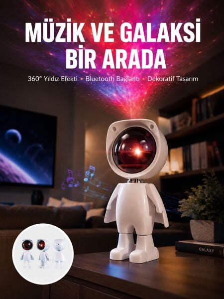 Gün Batımı Projektör Lamba Astronot Görünümlü Dekoratif Masa Lambası Yeni Nesil - Lisinya