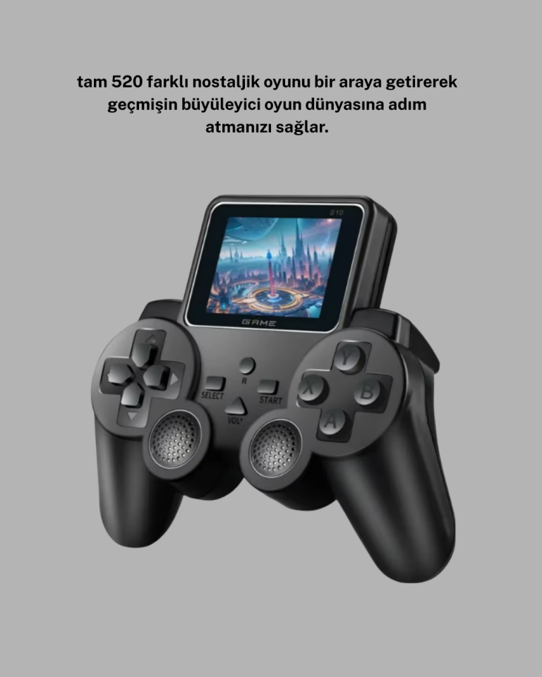 Atari S10 Retro Oyun Konsolu – 520 Klasik Oyun, Taşınabilir Tasarım, Nostaljik Oyun Deneyimi - Lisinya