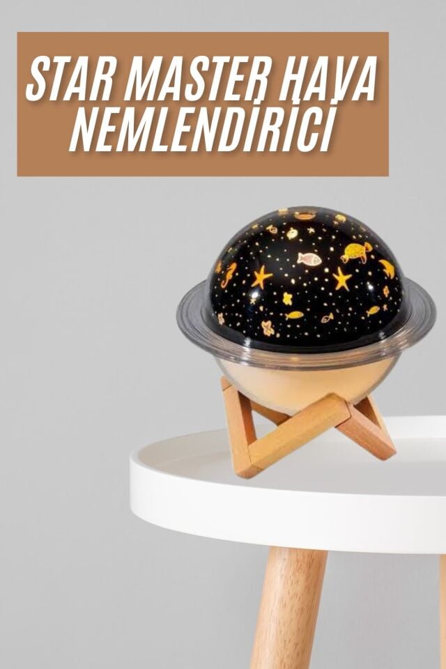 Hava Nemlendirici Led Işıklı Gece Lambası Yıldız Görünümlü Renk Değiştiren - Lisinya
