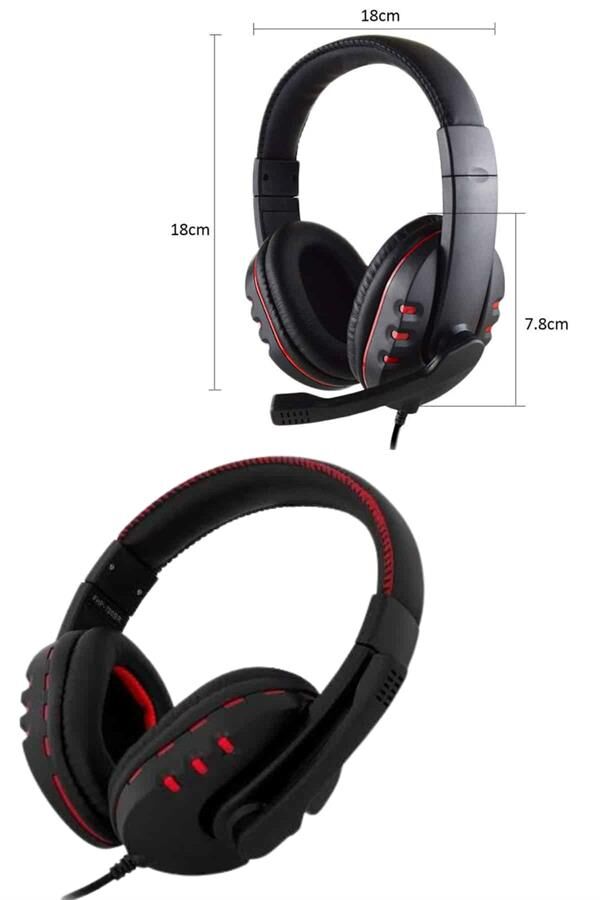Mikrofonlu Gamer Kulaklık Oyuncu Kulaklığı Yüksek Ses Kaliteli Stereo Yumuşak Yastıklar - Lisinya