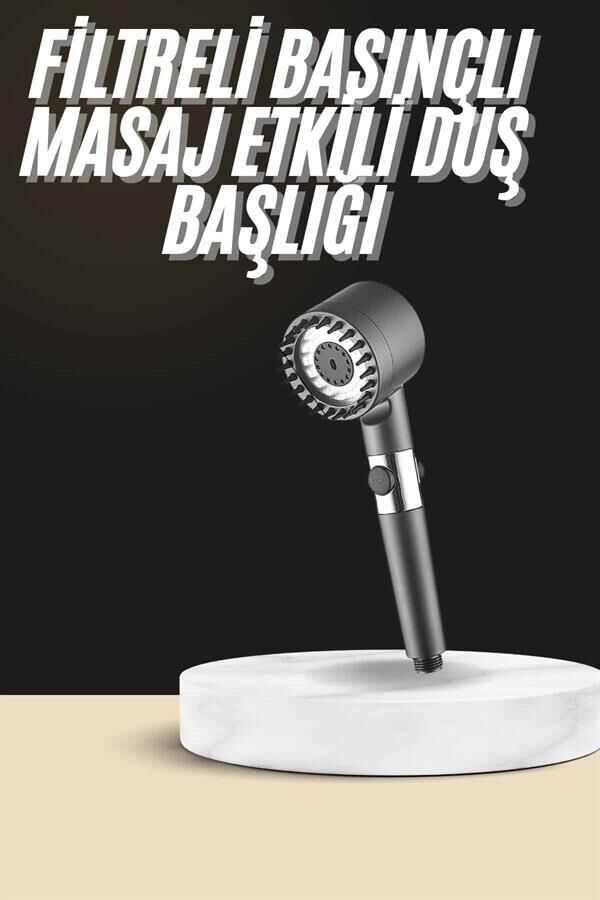 Duş Başlığı Profesyonel Masaj Başlıklı 3 Modlu Yeni Nesil Masaj Uçlu Su Tasarruflu - Lisinya