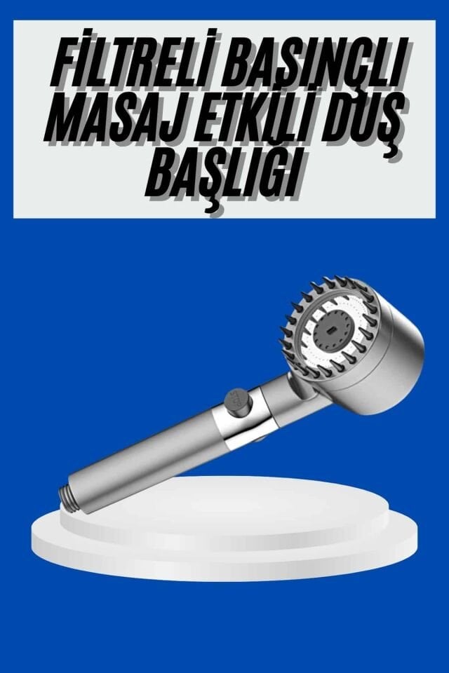 Yeni Nesil Duş Başlığı Paslanmaz Çelik Masaj Etkili Ergonomik Tasarım Su Basınçlı - Lisinya